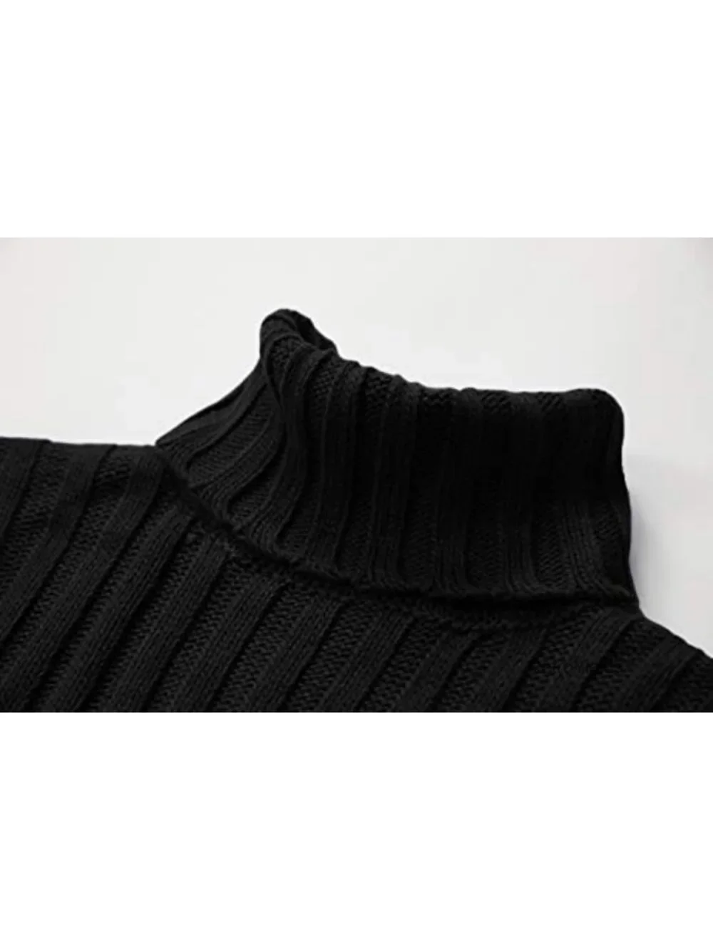 Mens Turtleneck Sweater Cable Knit Chunky Winter Pullover Acrylic